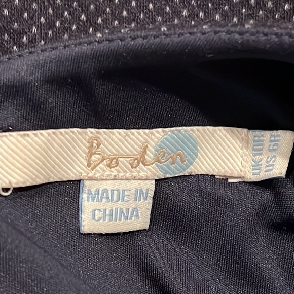 Boden Size 6 Navy Blue Rib Texture Stretch Sheath Dress Elsa - Picture 5 of 10